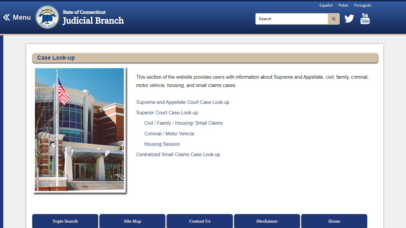 Case Look-up CT Judicial Branch